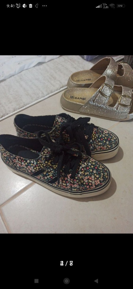 Bershka ayakkabı çiçekli 38 giyilmiştir şu anda da kullanım - Görsel 4