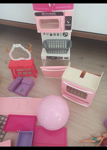 oyuncak mutfak ev parçalarıPastel Pembe Makyaj Organizer Seti - Görsel 2