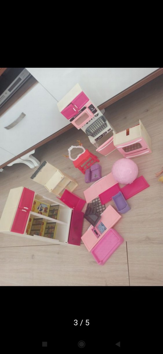 oyuncak mutfak ev parçalarıPastel Pembe Makyaj Organizer Seti - Görsel 3