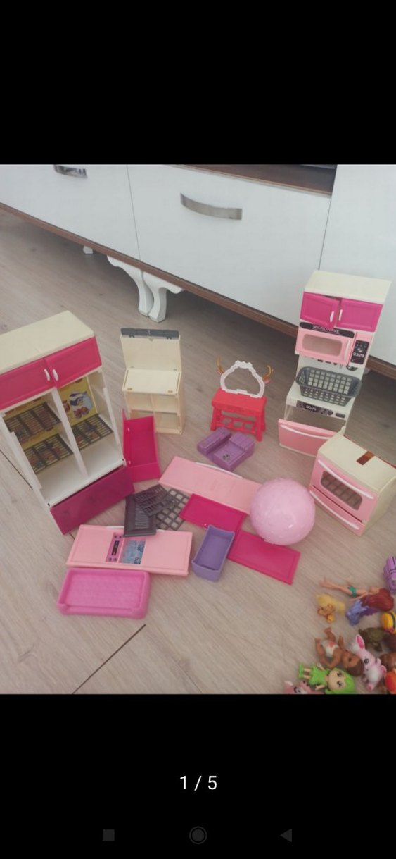 oyuncak mutfak ev parçalarıPastel Pembe Makyaj Organizer Seti - Görsel 5