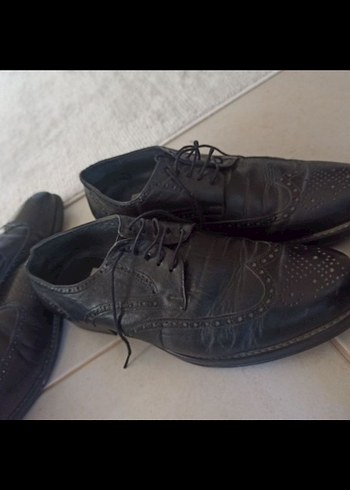 Siyah Deri Klasik Erkek Ayakkabı - Görsel 3