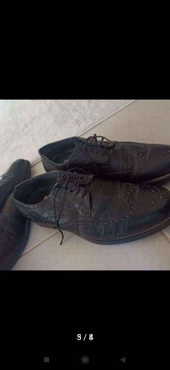 Siyah Deri Klasik Erkek Ayakkabı - Görsel 3