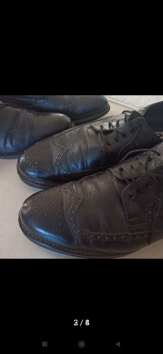 Siyah Deri Klasik Erkek Ayakkabı - Görsel 2