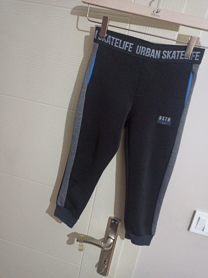 eşofman alt pantolon tayt erkek 3-4 koton sorunsuz tayt kumaş - Görsel 3