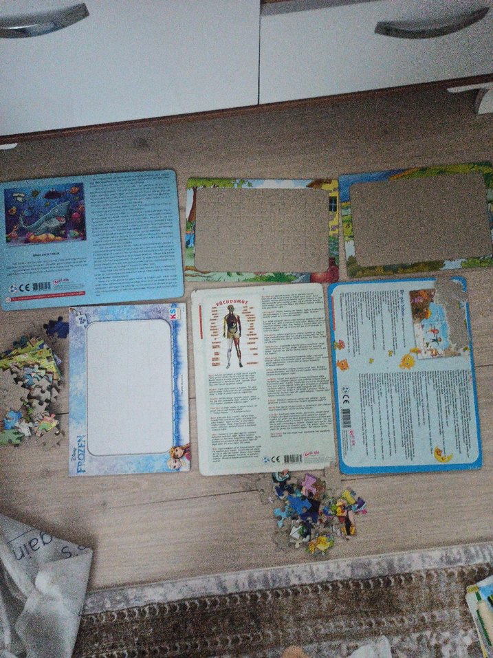 puzzle logo 5-6-7-8-9 yaşlar eksiksiz vücudumuzu 5 adet - Görsel 3