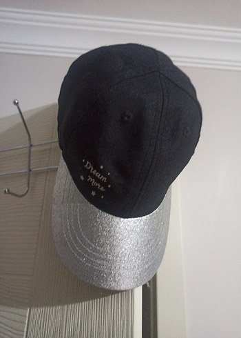 şapka bere siyah simli Parlak Siperlikli Siyah Kadın Şapka - Görsel 7