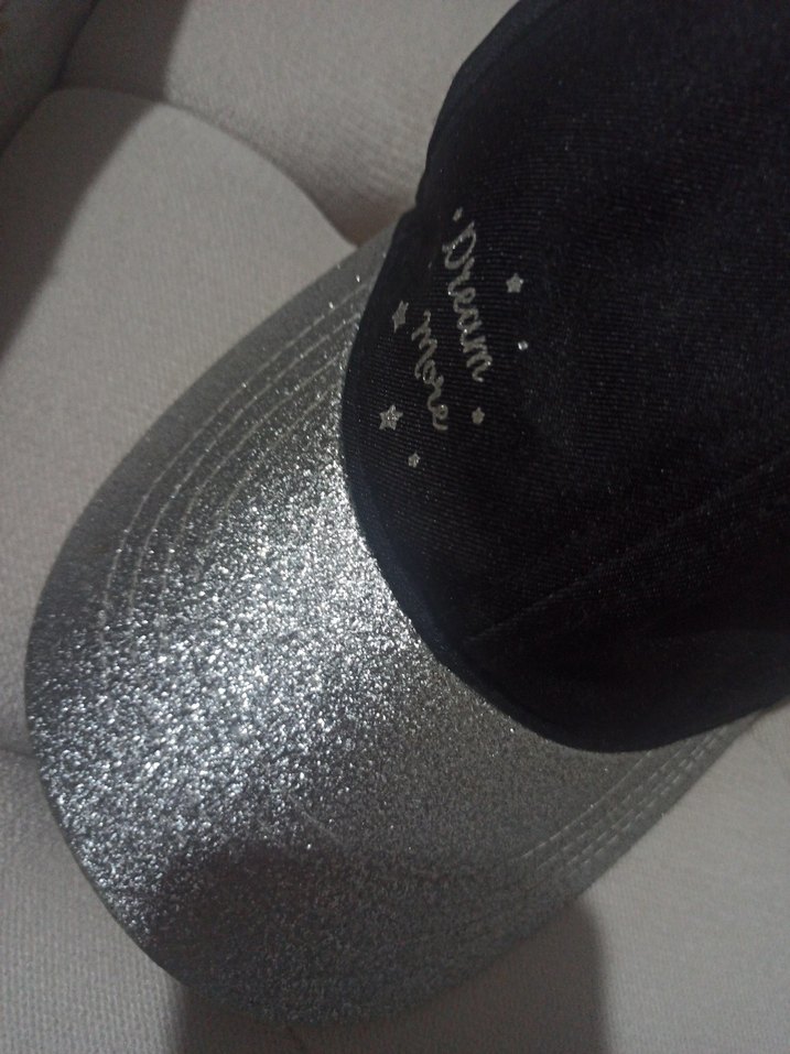 şapka bere siyah simli Parlak Siperlikli Siyah Kadın Şapka - Görsel 2