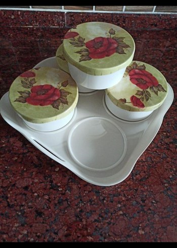 kahvaltı saklama kabı seti kahvalti nazen kaplar sert melamin - Görsel 6