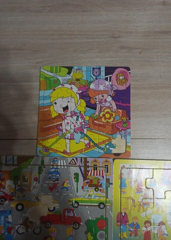 Çocuklar için Renkli 3'lü Puzzle Seti - Görsel 6