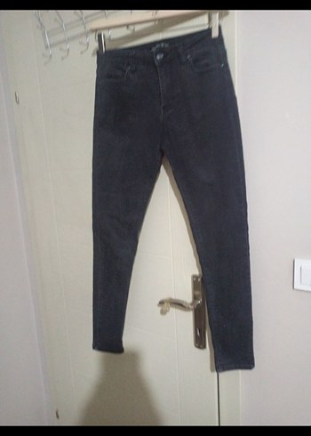 kot pantolon Jeans denim 28 antrasit bel 35 boy 92 likralı yumuş - Görsel 9