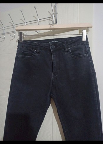 kot pantolon Jeans denim 28 antrasit bel 35 boy 92 likralı yumuş - Görsel 5