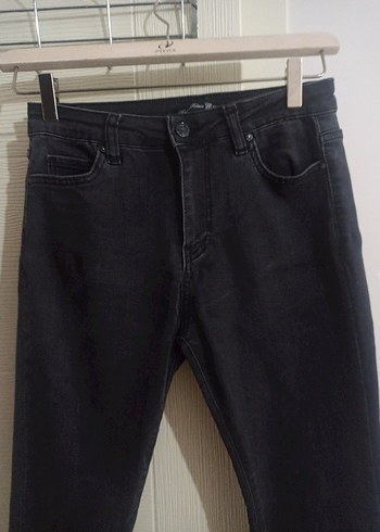 kot pantolon Jeans denim 28 antrasit bel 35 boy 92 likralı yumuş - Görsel 6