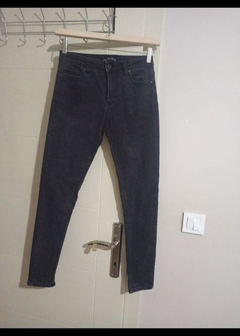 kot pantolon Jeans denim 28 antrasit bel 35 boy 92 likralı yumuş - Görsel 8