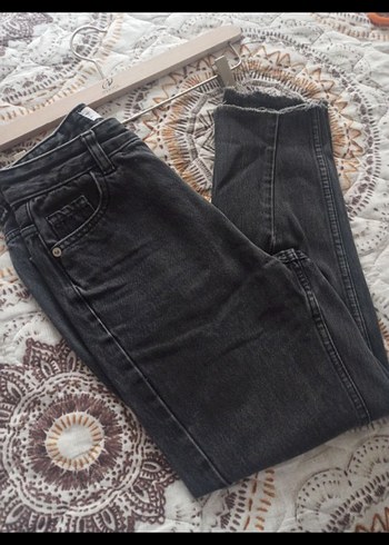 kot Jean pantolon mango denim 34 boy 84 bel 34 XS sorunsuGri Si - Görsel 5