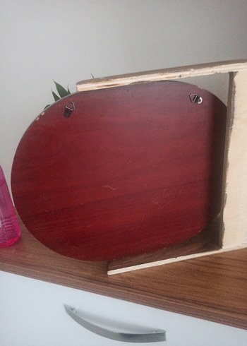 gümüş çerçeveli dekoratif ayna Bordo Parlak Çiçek Desenli - Görsel 3