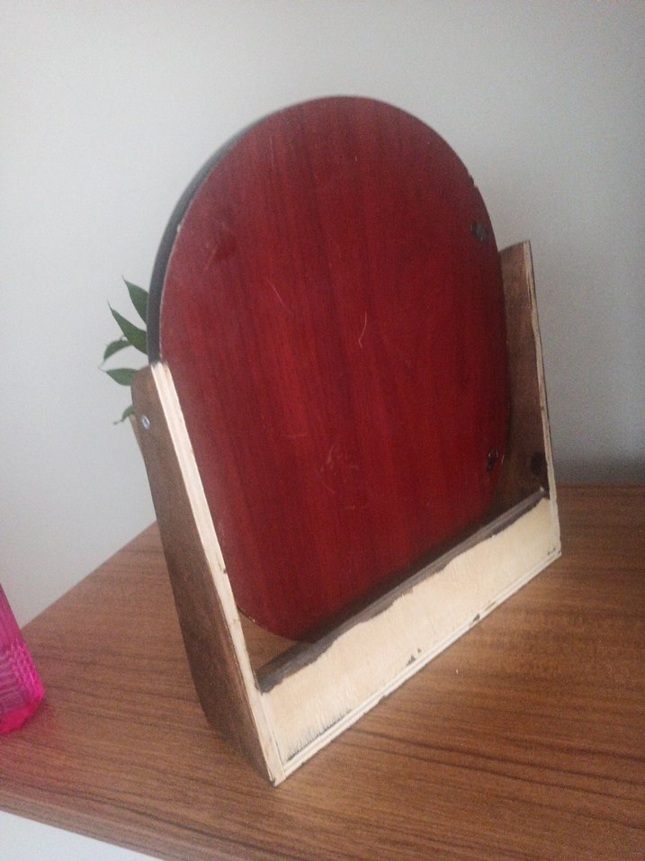 gümüş çerçeveli dekoratif ayna Bordo Parlak Çiçek Desenli - Görsel 4