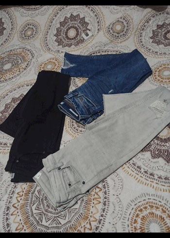 Kot pantolon Jean siyah W25 L28 Topshop 30 cm bel boy 86 cm Krem - Görsel 6