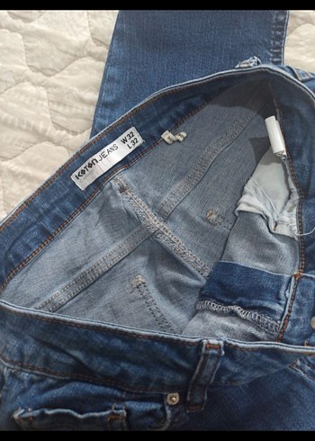 kot pantolon Jeans 32/32 koton bel38 boy 88 likralı yüksek bel - Görsel 7