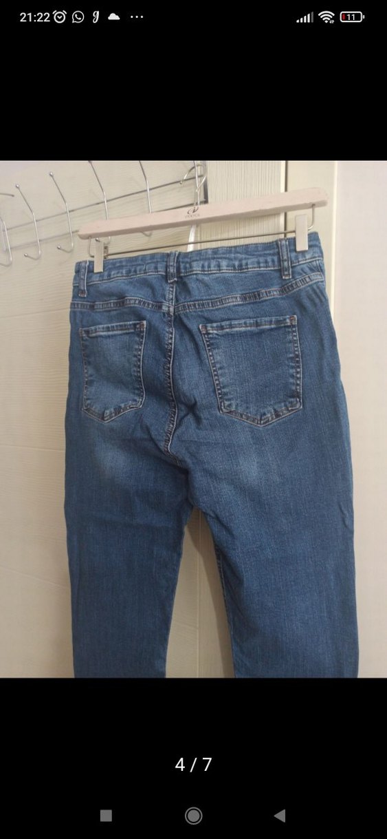 kot pantolon Jeans 32/32 koton bel38 boy 88 likralı yüksek bel - Görsel 4