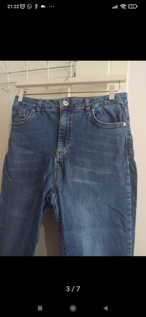 kot pantolon Jeans 32/32 koton bel38 boy 88 likralı yüksek bel - Görsel 3