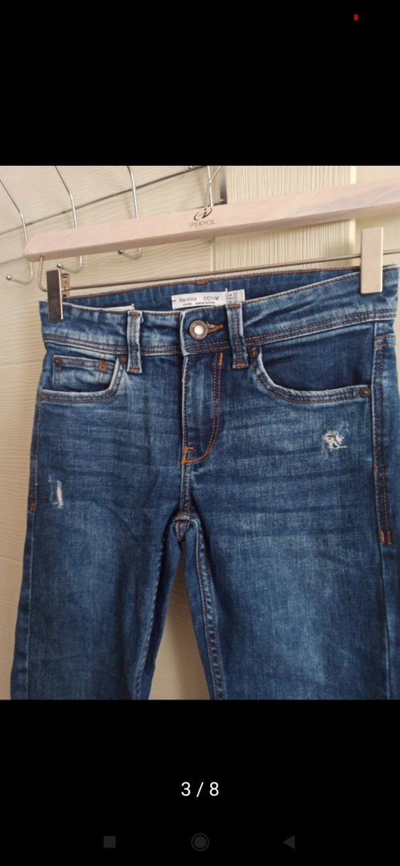 Bershka denim kot pantolon 32 beden sorunsuz Bershka 32 bel - Görsel 5