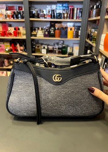Gucci Gri Denim Kadın Omuz Çantası - Görsel 2