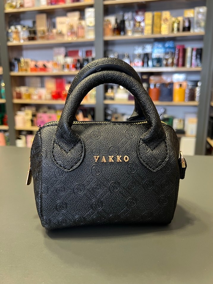 Vakko Mini Siyah Deri Kadın El Çantası - Görsel 2