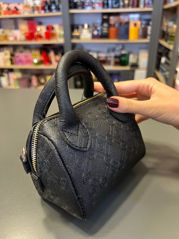 Vakko Mini Siyah Deri Kadın El Çantası - Görsel 4