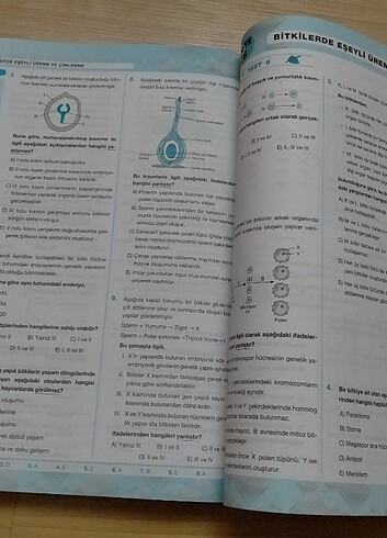 Palme yayınları Biyoloji test kitabı - Görsel 6