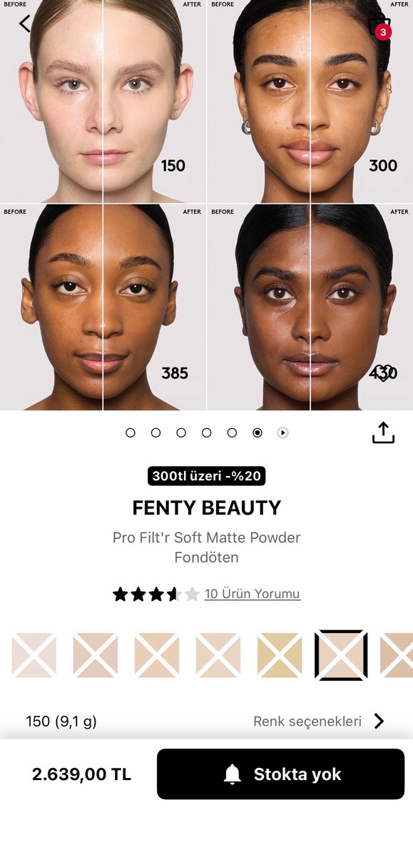 Fenty Beauty Pro Filt'r Soft Matte Pudra - Görsel 2