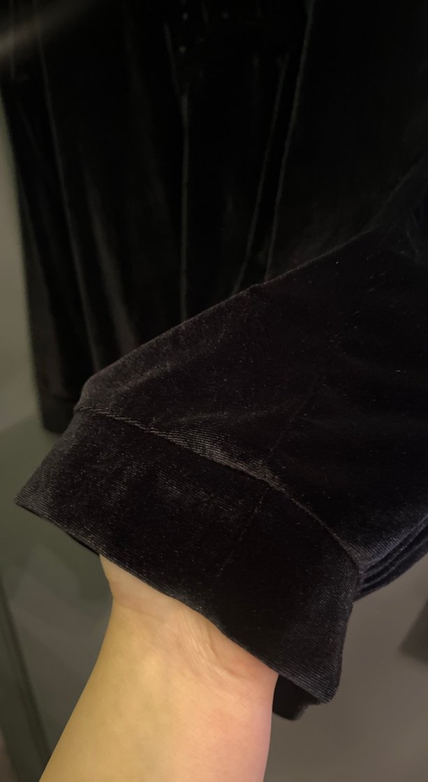 Siyah Pul İşlemeli Uzun Kollu Sweatshirt tunik yada elbise - Görsel 4