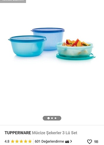 Tupperware mucize şeker saklama kabi