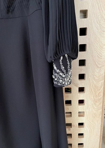 44 Beden siyah Renk Uzun Siyah Gotik Abiye Elbise