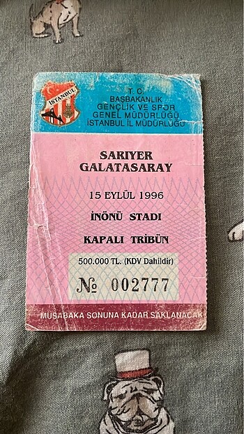 Koleksiyonluk Maç Bileti