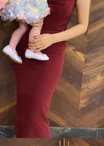 Bordo Uzun abiye Elbisesi - Görsel 2