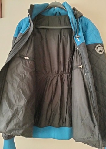 Erkek Lacivert Kapüşonlu Fermuarlı Mont - Görsel 3