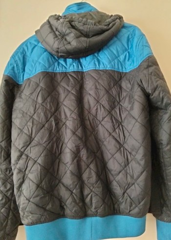 Erkek Lacivert Kapüşonlu Fermuarlı Mont - Görsel 4