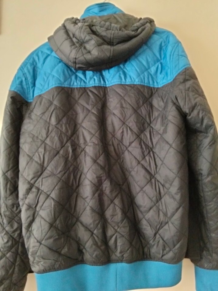 Erkek Lacivert Kapüşonlu Fermuarlı Mont - Görsel 4