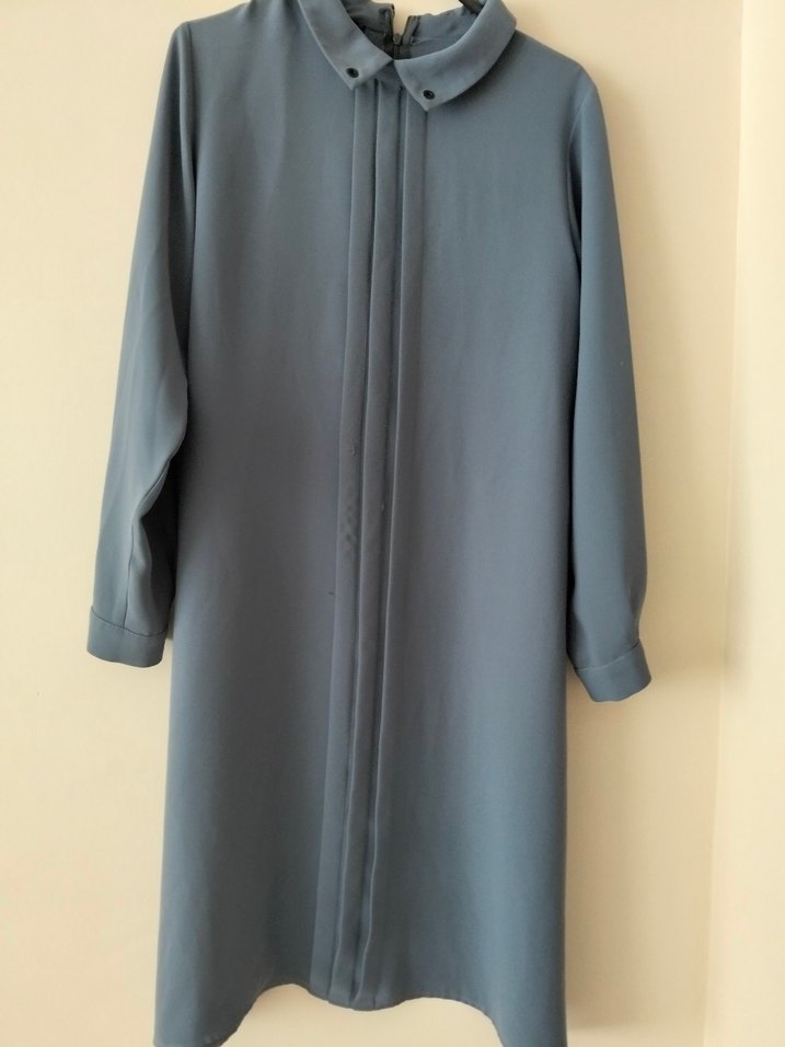 Gri Uzun Kollu Kadın Tunik - Görsel 2