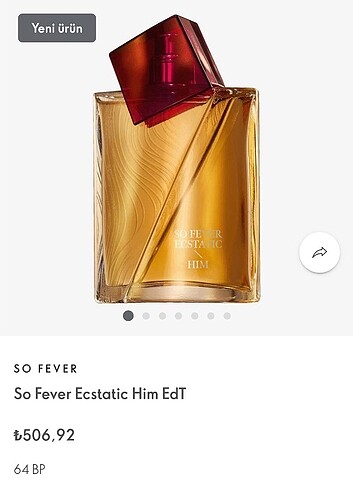 So fever erkek parfüm 