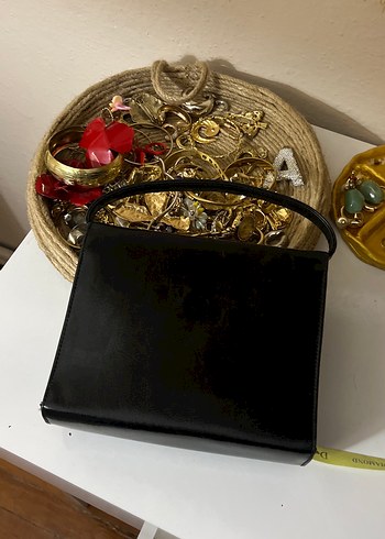 Klasik Siyah Deri Kadın Çanta - Görsel 2