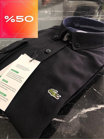 Lacoste Siyah Slim Fit Gömlek