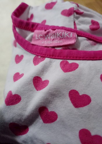 Kız Çocuk Pembe Pop Kültür Baskılı Tişört - Görsel 6