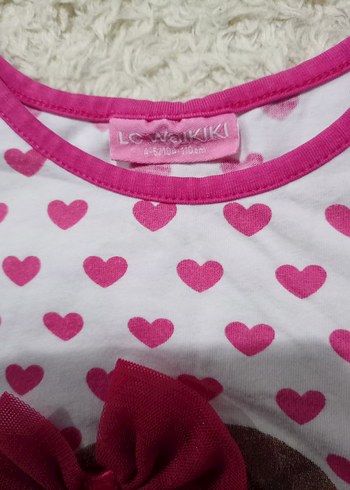 Kız Çocuk Pembe Pop Kültür Baskılı Tişört - Görsel 4