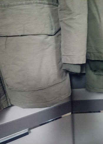 Gri Düğmeli Erkek Midi Mont - Görsel 7