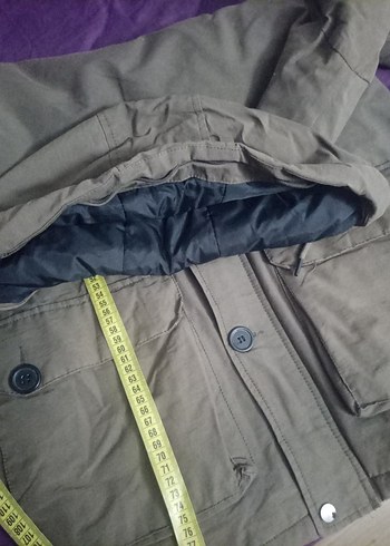 Gri Düğmeli Erkek Midi Mont - Görsel 8