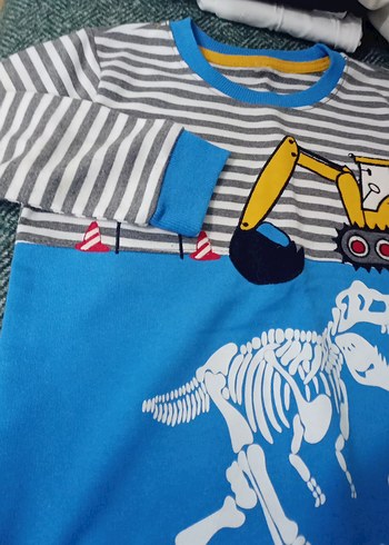 Erkek Çocuk Renkli Baskılı Sweatshirt - Görsel 5