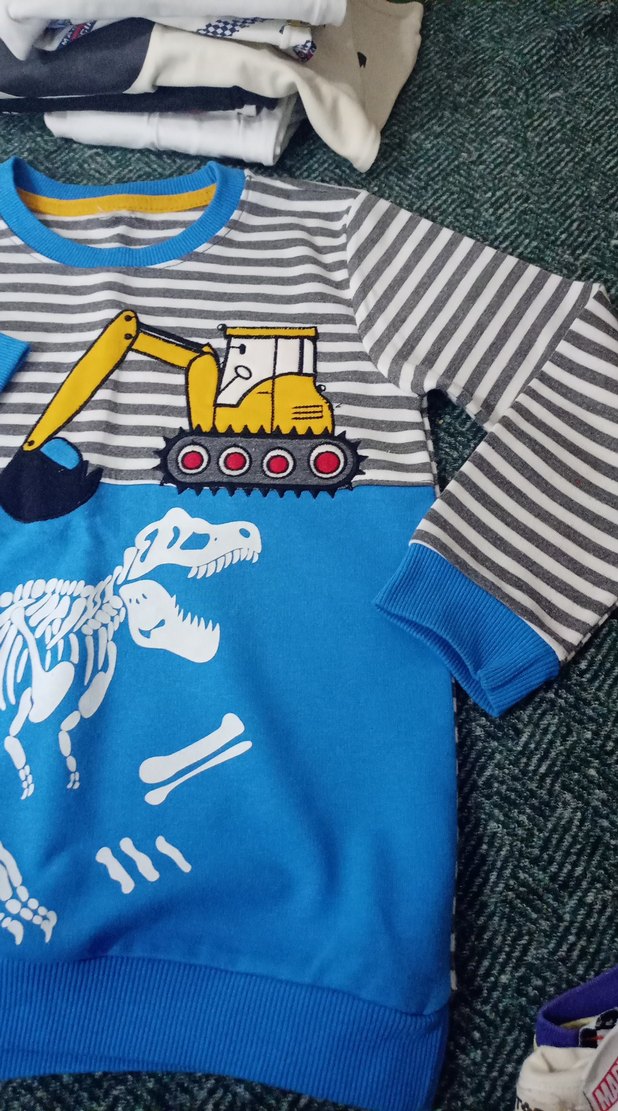 Erkek Çocuk Renkli Baskılı Sweatshirt - Görsel 2