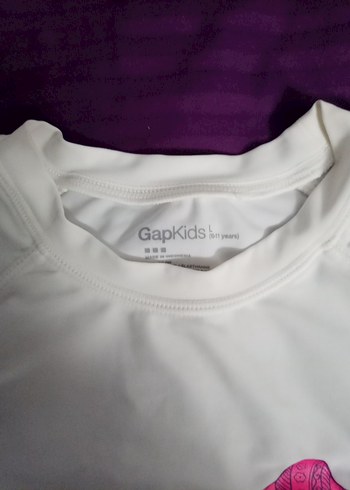 Çiçek Desenli Kız Çocuk Beyaz Tişört - Görsel 4