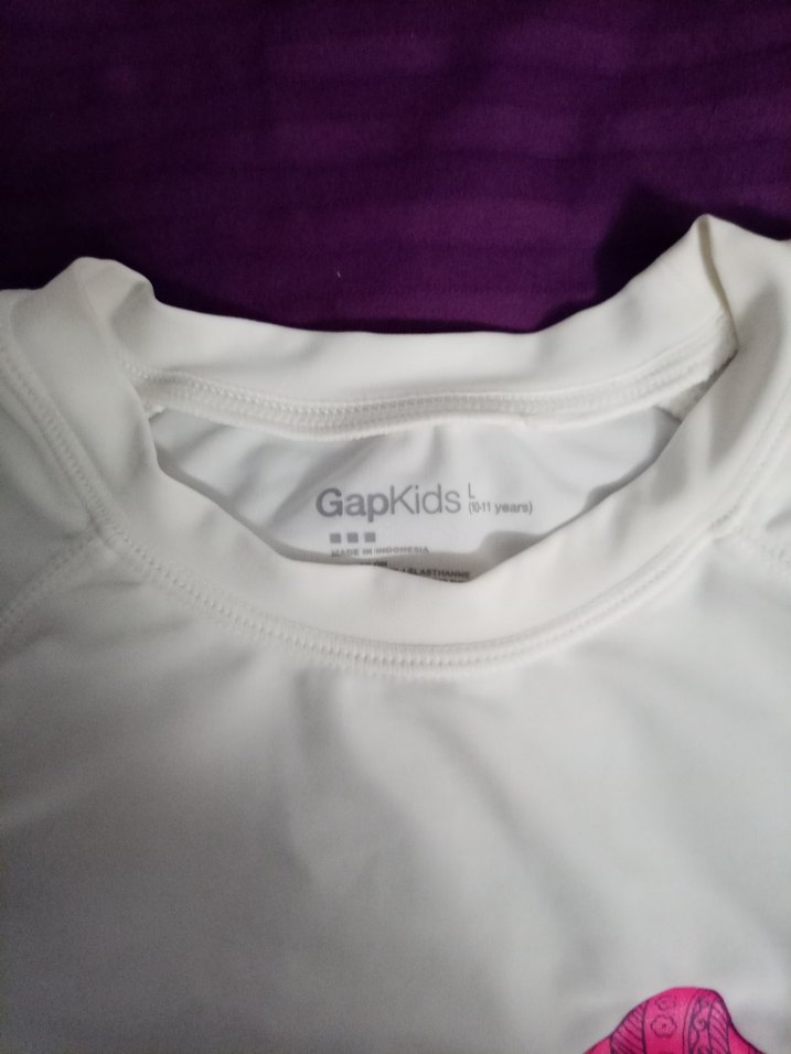 Çiçek Desenli Kız Çocuk Beyaz Tişört - Görsel 4